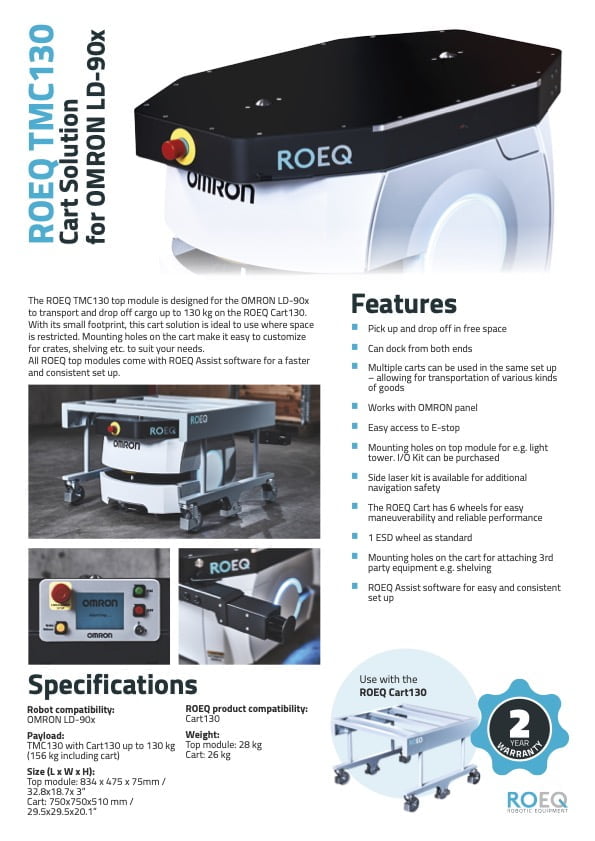 ROEQ TMC130 Cart solution for Omron - Product data sheet