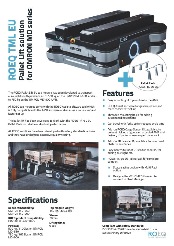 ROEQ TML500-750 EU - Product data sheet